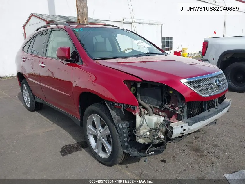 2008 Lexus Rx 400H VIN: JTJHW31U882040859 Lot: 40576904