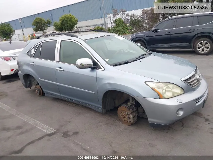 2008 Lexus Rx 400H VIN: JTJHW31U882062585 Lot: 40585063