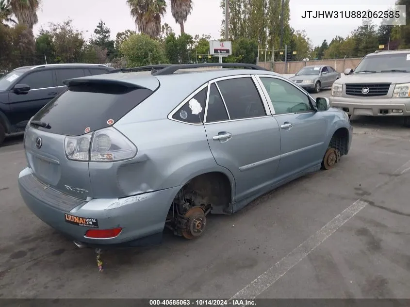 2008 Lexus Rx 400H VIN: JTJHW31U882062585 Lot: 40585063