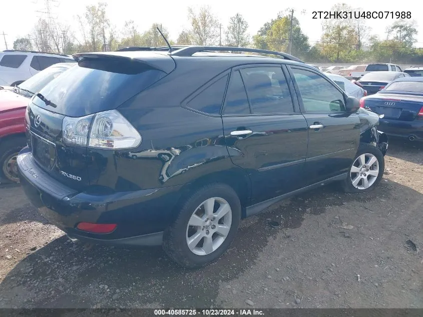 2008 Lexus Rx 350 VIN: 2T2HK31U48C071988 Lot: 40585725