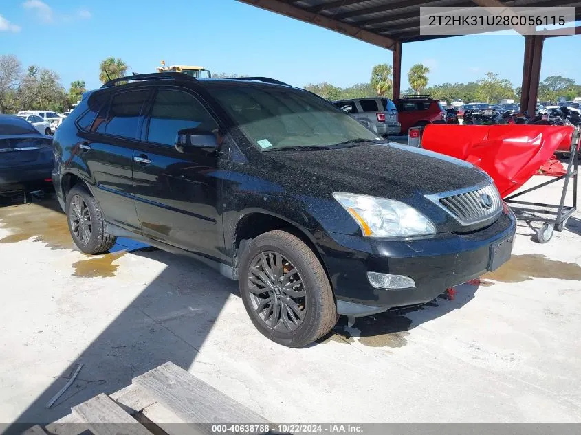 2008 Lexus Rx 350 VIN: 2T2HK31U28C056115 Lot: 40638788