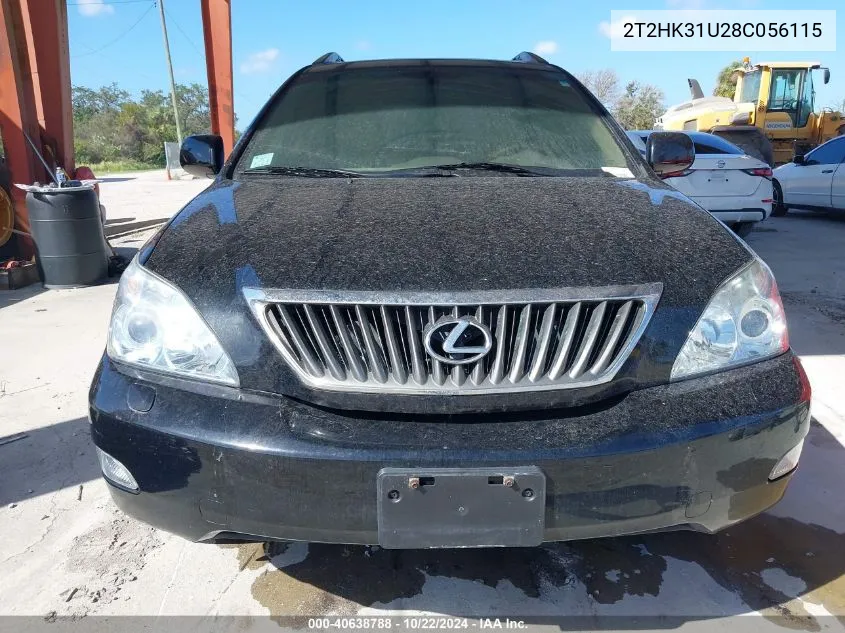 2008 Lexus Rx 350 VIN: 2T2HK31U28C056115 Lot: 40638788