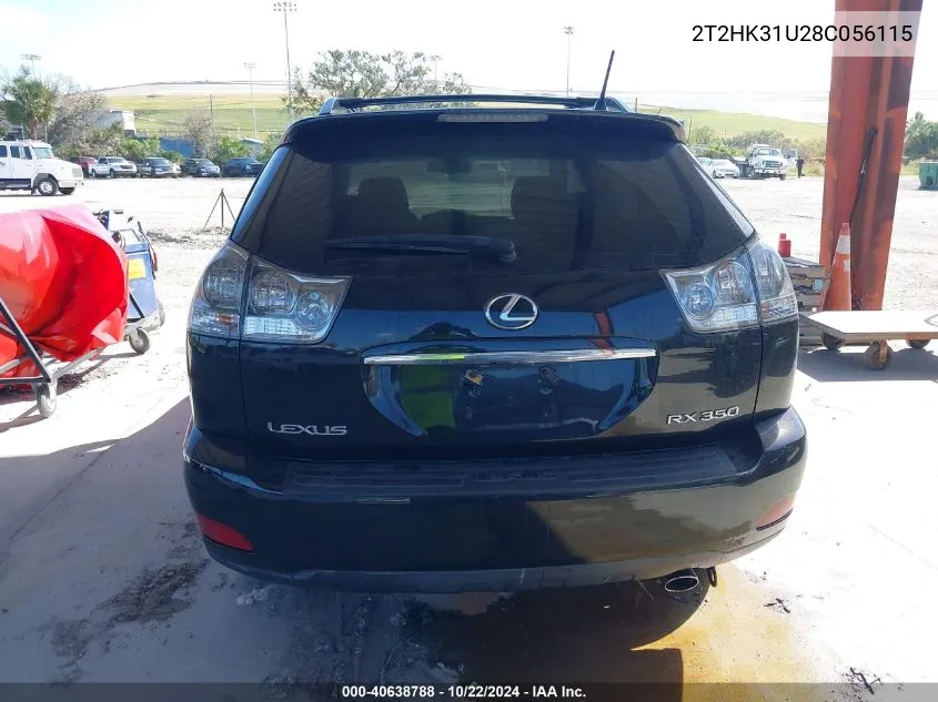 2008 Lexus Rx 350 VIN: 2T2HK31U28C056115 Lot: 40638788