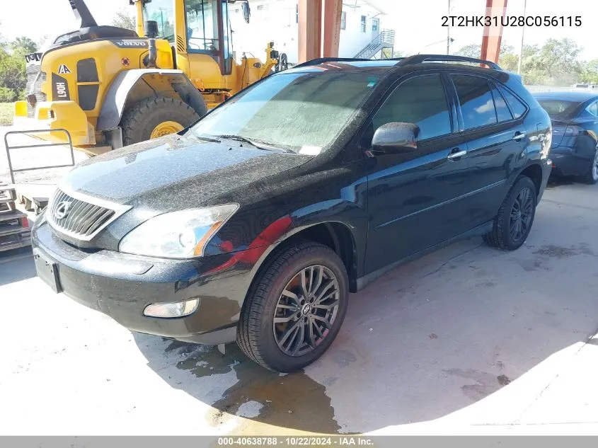 2008 Lexus Rx 350 VIN: 2T2HK31U28C056115 Lot: 40638788