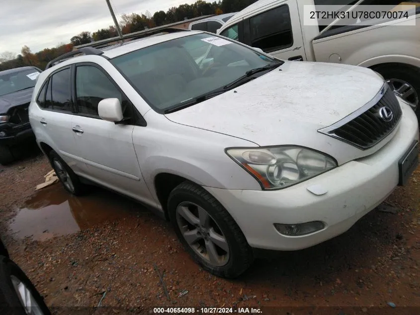 2008 Lexus Rx 350 VIN: 2T2HK31U78C070074 Lot: 40654098