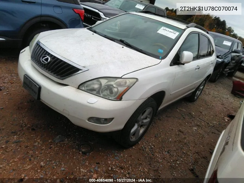 2008 Lexus Rx 350 VIN: 2T2HK31U78C070074 Lot: 40654098