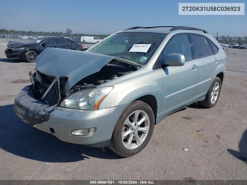 2008 Lexus Rx 350 VIN: 2T2GK31U58C036923 Lot: 40667851