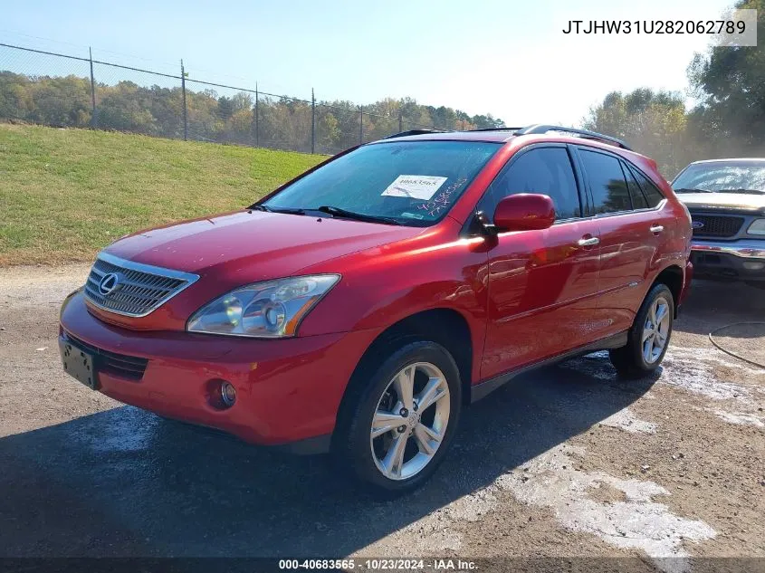 2008 Lexus Rx 400H VIN: JTJHW31U282062789 Lot: 40683565