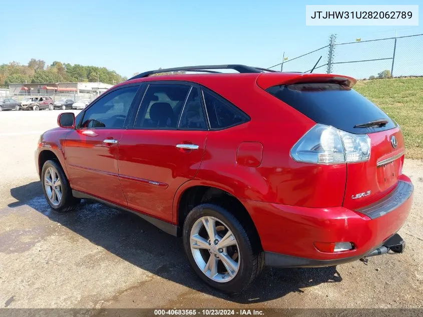 2008 Lexus Rx 400H VIN: JTJHW31U282062789 Lot: 40683565