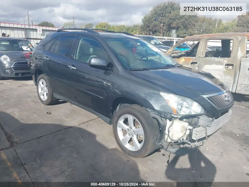 2008 Lexus Rx 350 VIN: 2T2HK31U38C063185 Lot: 40689129