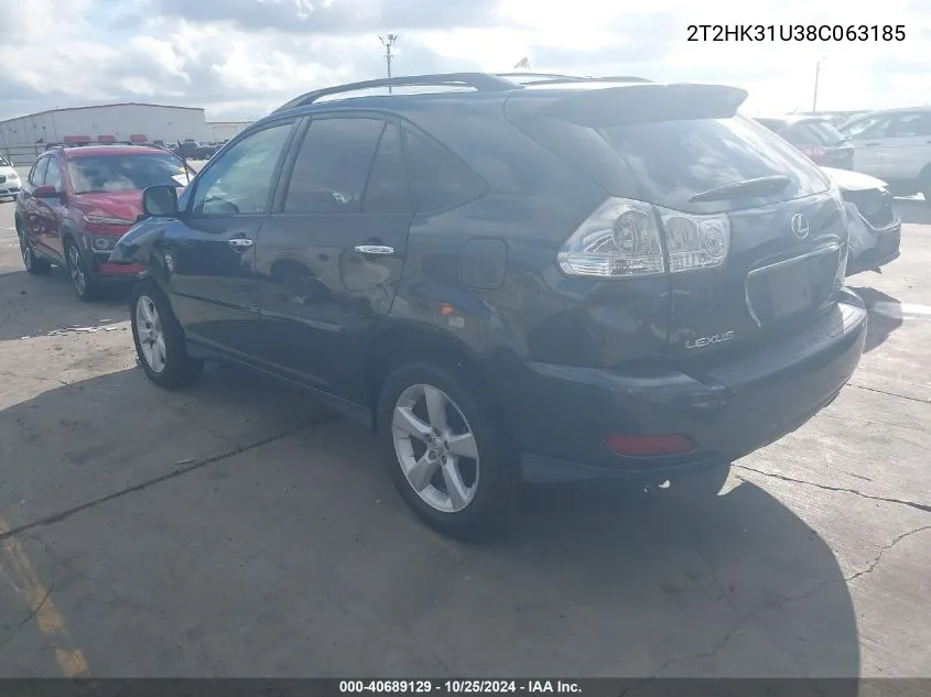 2008 Lexus Rx 350 VIN: 2T2HK31U38C063185 Lot: 40689129