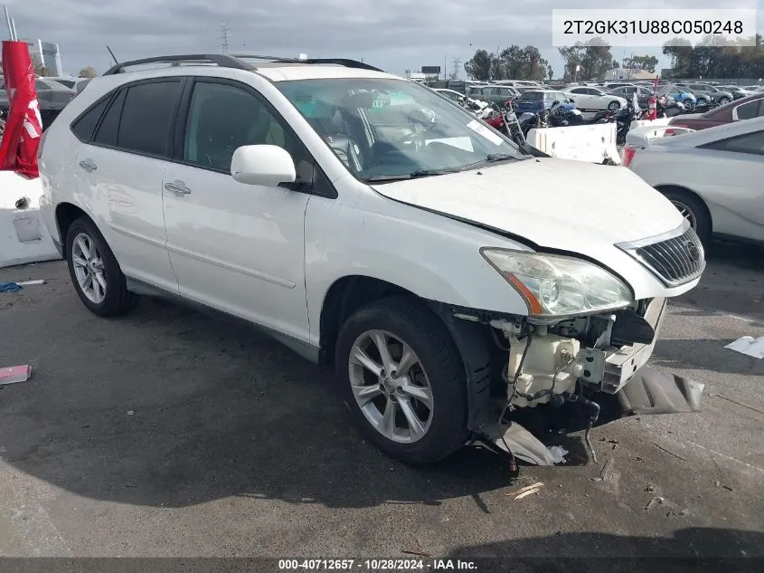 2008 Lexus Rx 350 VIN: 2T2GK31U88C050248 Lot: 40712657