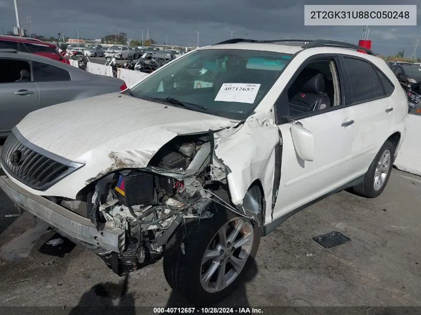 2008 Lexus Rx 350 VIN: 2T2GK31U88C050248 Lot: 40712657