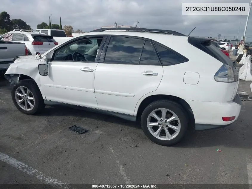 2008 Lexus Rx 350 VIN: 2T2GK31U88C050248 Lot: 40712657