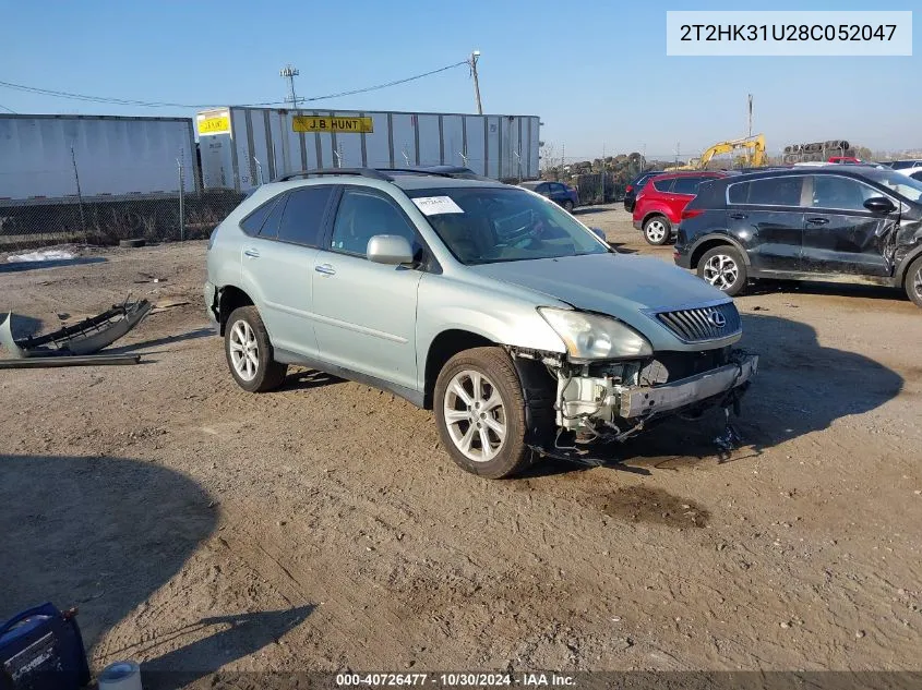 2008 Lexus Rx 350 VIN: 2T2HK31U28C052047 Lot: 40726477