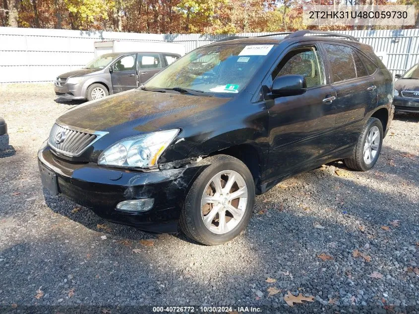 2008 Lexus Rx 350 VIN: 2T2HK31U48C059730 Lot: 40726772