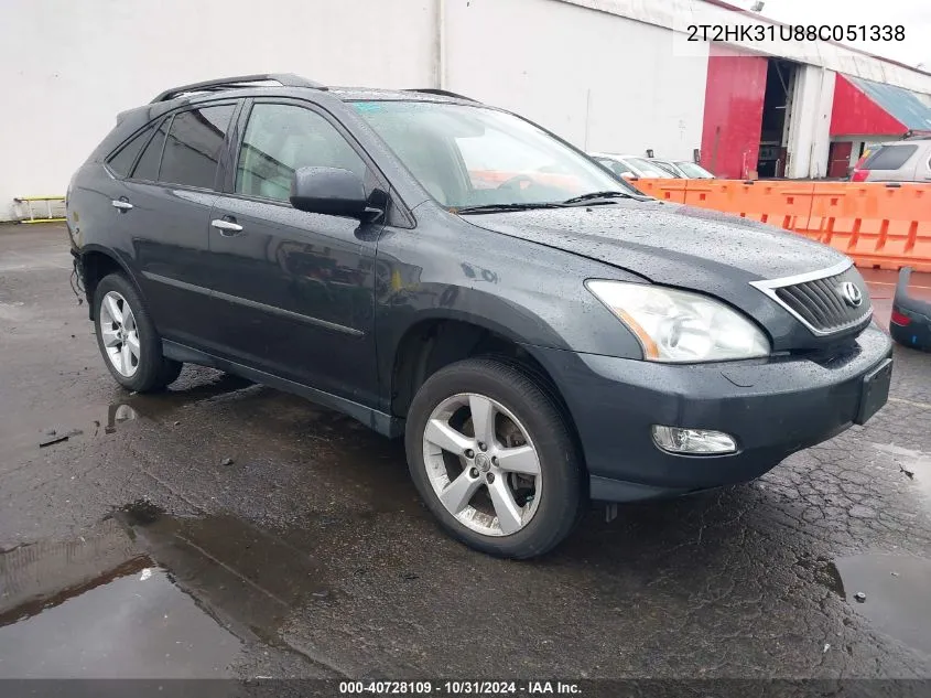 2008 Lexus Rx 350 VIN: 2T2HK31U88C051338 Lot: 40728109