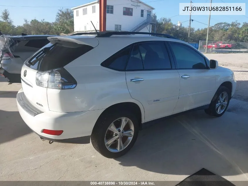 2008 Lexus Rx 400H VIN: JTJGW31U682851166 Lot: 40738898