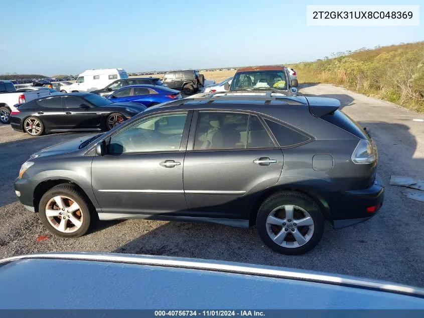 2008 Lexus Rx 350 VIN: 2T2GK31UX8C048369 Lot: 40756734