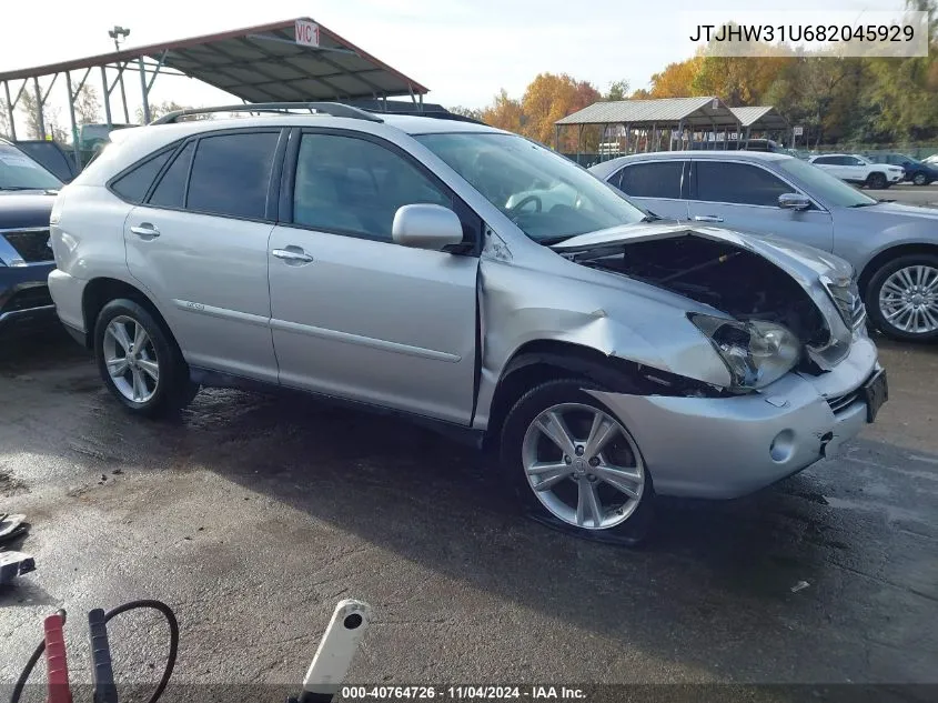 2008 Lexus Rx 400H 400H VIN: JTJHW31U682045929 Lot: 40764726