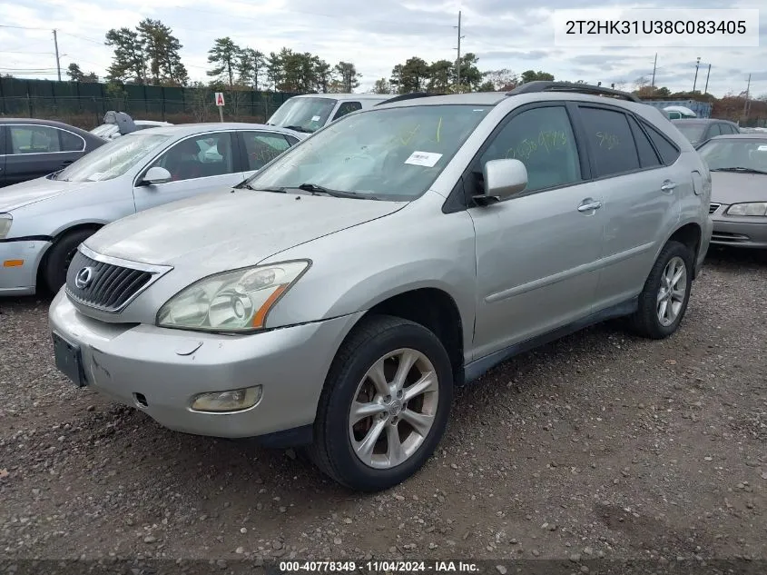 2008 Lexus Rx 350 VIN: 2T2HK31U38C083405 Lot: 40778349