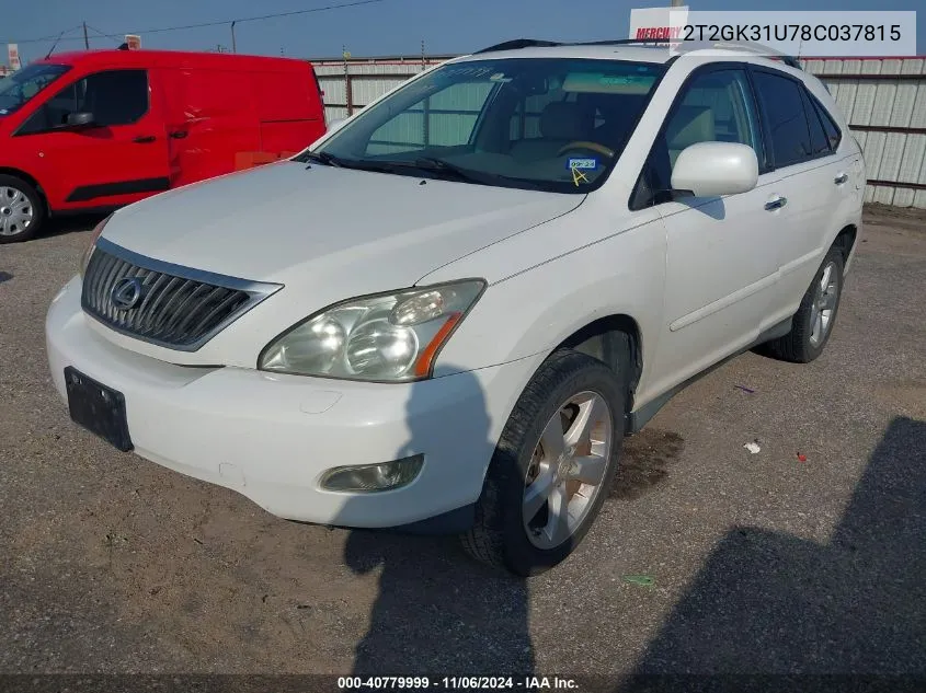 2008 Lexus Rx 350 VIN: 2T2GK31U78C037815 Lot: 40779999