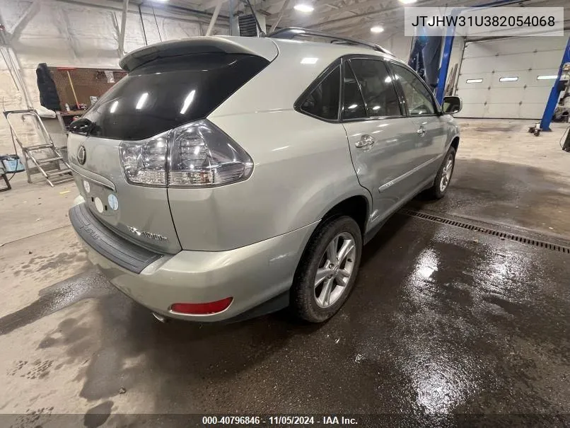 2008 Lexus Rx 400H VIN: JTJHW31U382054068 Lot: 40796846