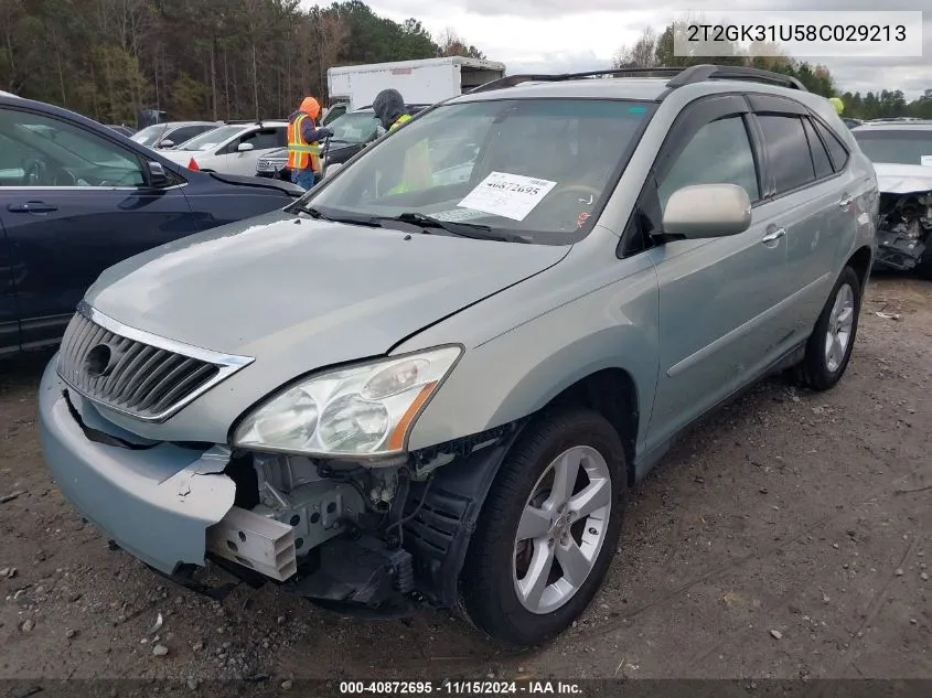 2008 Lexus Rx 350 VIN: 2T2GK31U58C029213 Lot: 40872695