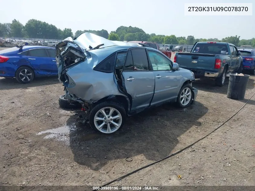 2009 Lexus Rx 350 VIN: 2T2GK31U09C078370 Lot: 39989196