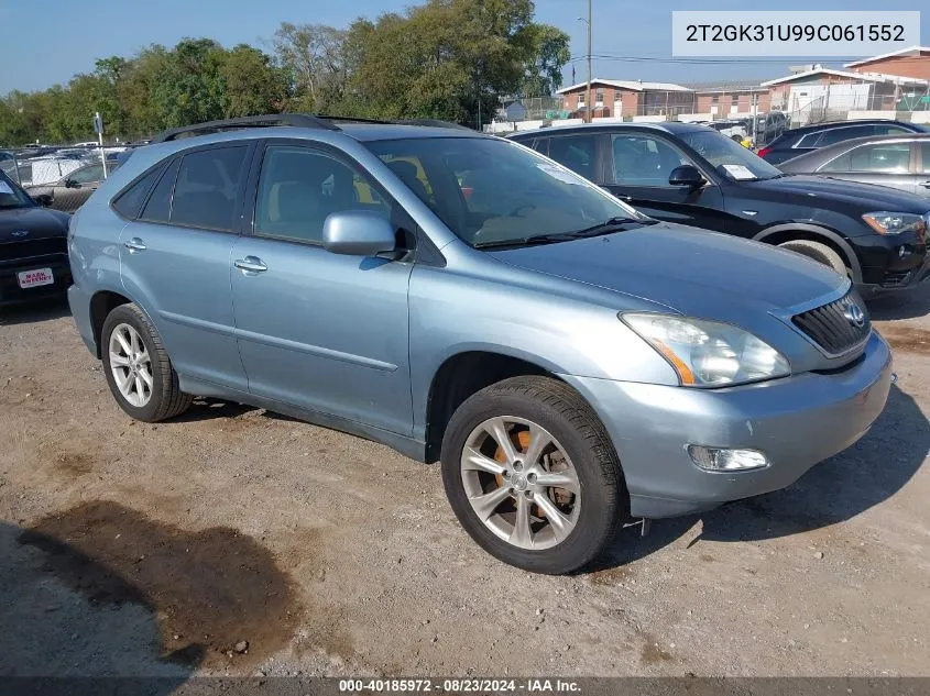 2009 Lexus Rx 350 VIN: 2T2GK31U99C061552 Lot: 40185972