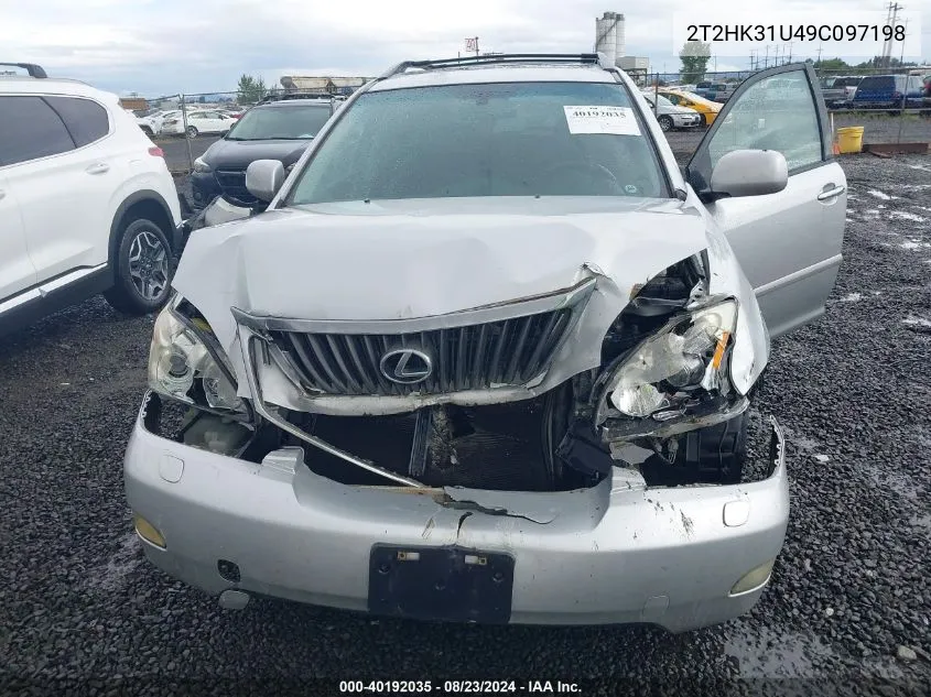 2009 Lexus Rx 350 VIN: 2T2HK31U49C097198 Lot: 40192035