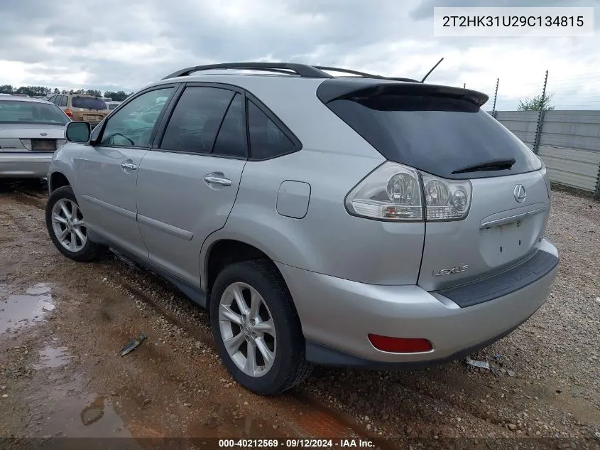 2009 Lexus Rx 350 VIN: 2T2HK31U29C134815 Lot: 40212569