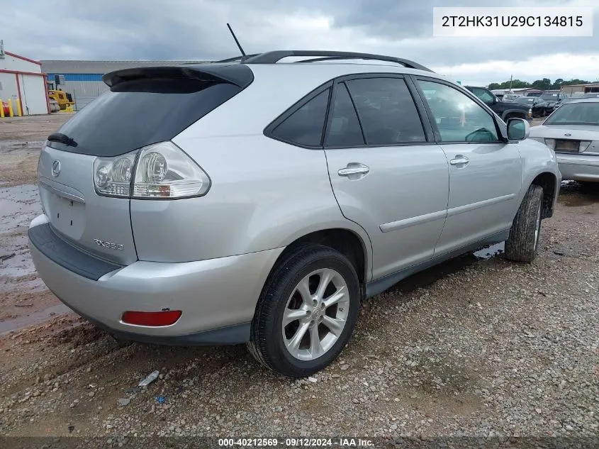 2T2HK31U29C134815 2009 Lexus Rx 350