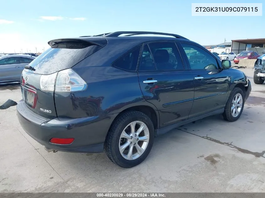 2009 Lexus Rx 350 VIN: 2T2GK31U09C079115 Lot: 40230029