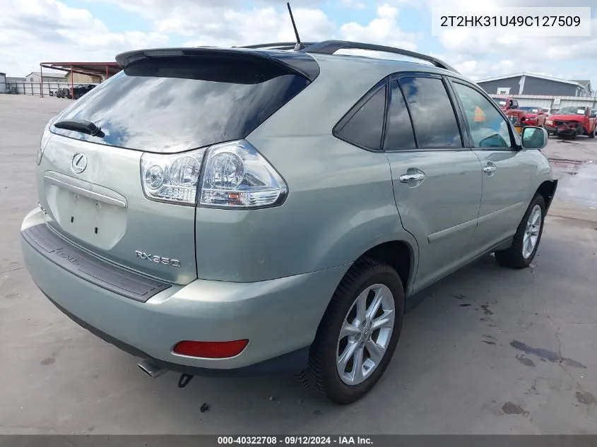 2009 Lexus Rx 350 VIN: 2T2HK31U49C127509 Lot: 40322708