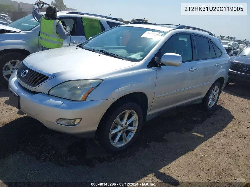 2009 Lexus Rx 350 VIN: 2T2HK31U29C119005 Lot: 40343296