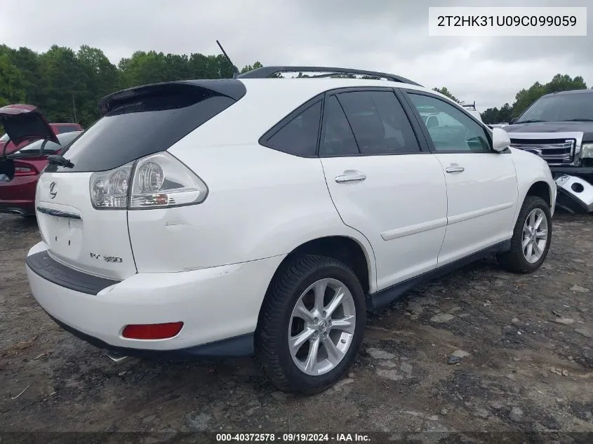 2009 Lexus Rx 350 VIN: 2T2HK31U09C099059 Lot: 40372578