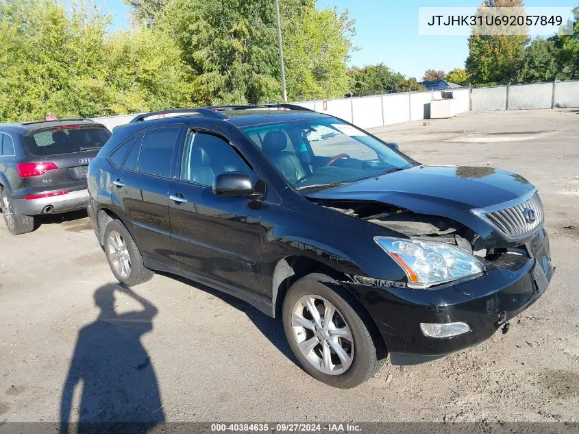 2009 Lexus Rx 350 350 VIN: JTJHK31U692057849 Lot: 40384635