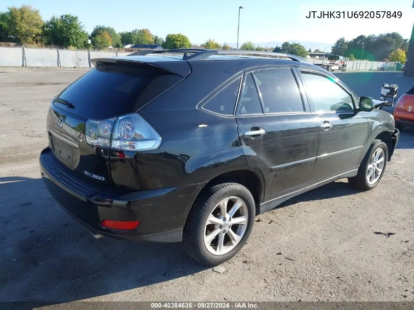 2009 Lexus Rx 350 350 VIN: JTJHK31U692057849 Lot: 40384635