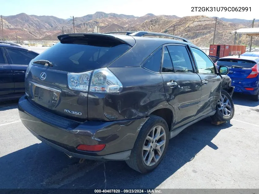 2009 Lexus Rx 350 VIN: 2T2GK31U79C062991 Lot: 40407820