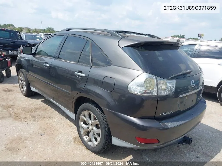 2009 Lexus Rx 350 350 VIN: 2T2GK31U89C071859 Lot: 40421657