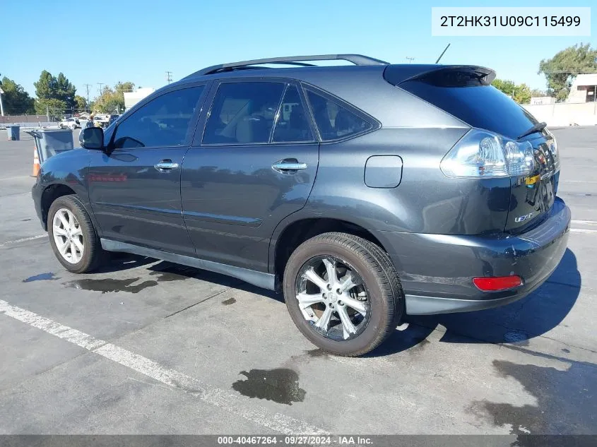 2009 Lexus Rx 350 VIN: 2T2HK31U09C115499 Lot: 40467264