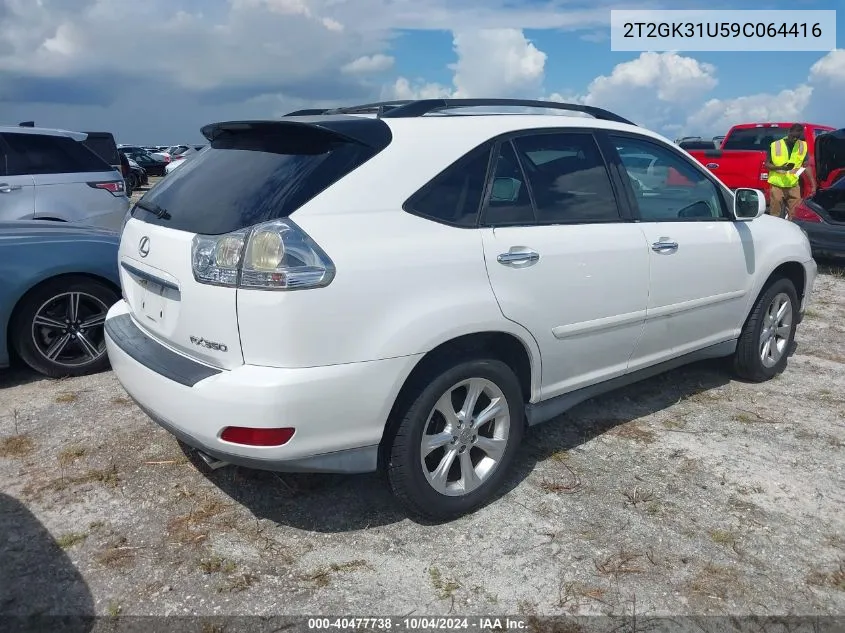 2009 Lexus Rx 350 VIN: 2T2GK31U59C064416 Lot: 40477738