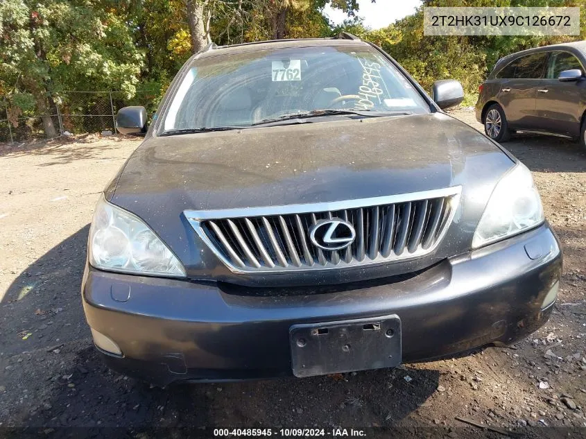 2009 Lexus Rx 350 VIN: 2T2HK31UX9C126672 Lot: 40485945