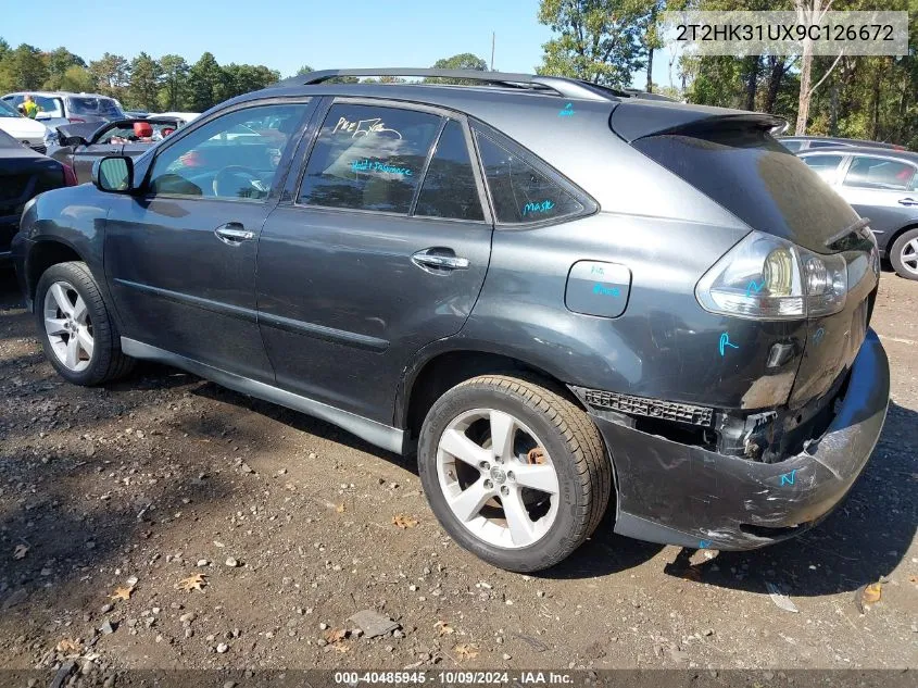 2009 Lexus Rx 350 VIN: 2T2HK31UX9C126672 Lot: 40485945