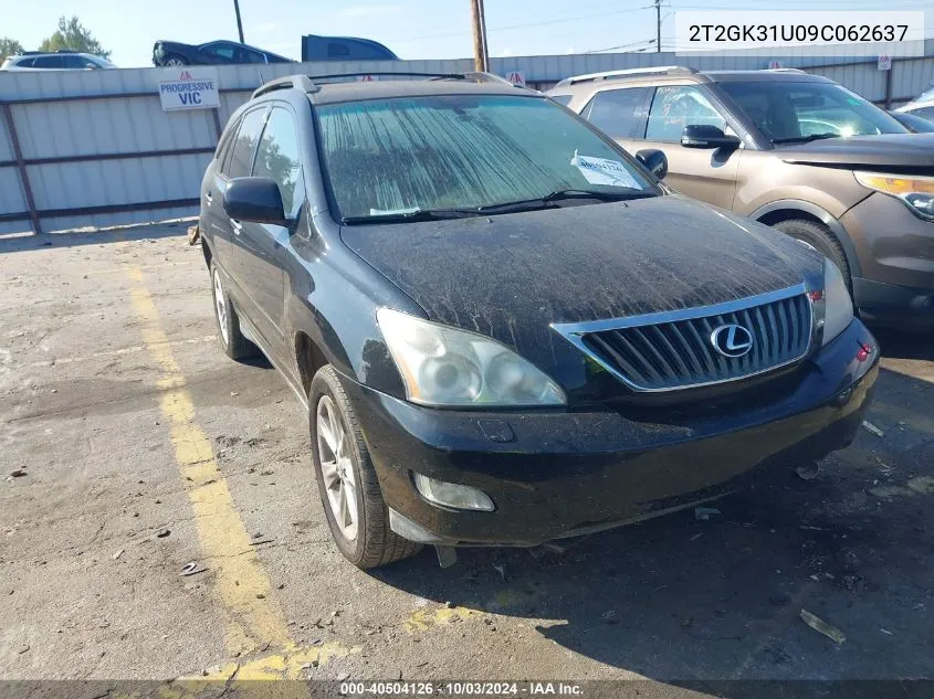 2009 Lexus Rx 350 VIN: 2T2GK31U09C062637 Lot: 40504126