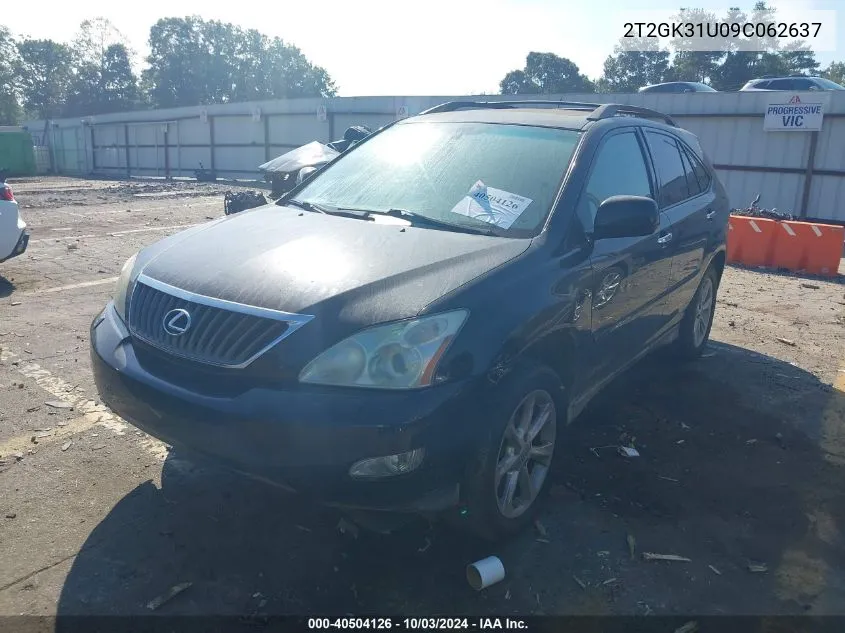 2009 Lexus Rx 350 VIN: 2T2GK31U09C062637 Lot: 40504126