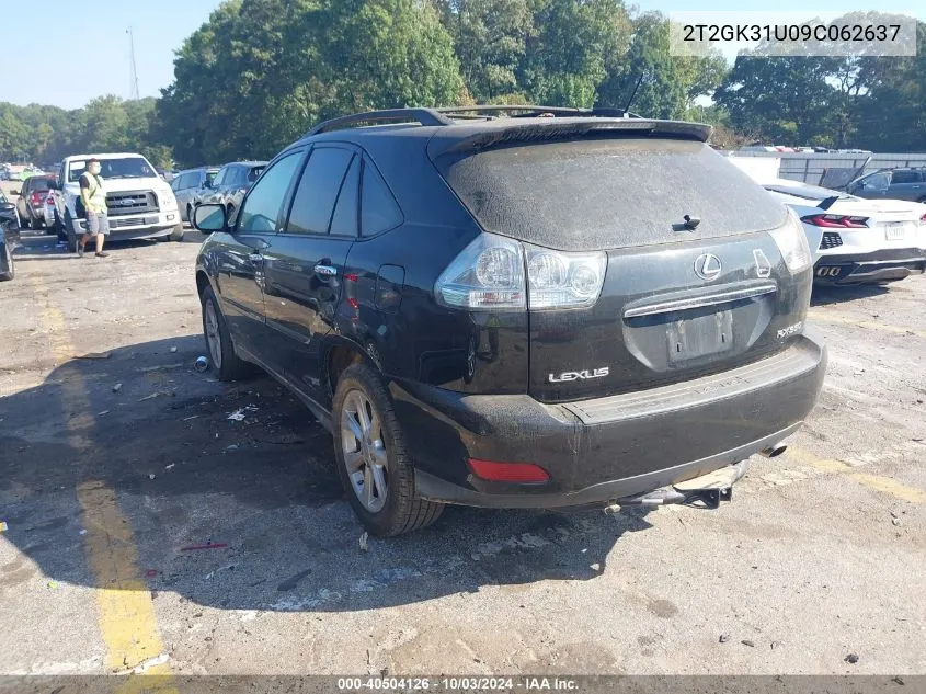 2009 Lexus Rx 350 VIN: 2T2GK31U09C062637 Lot: 40504126