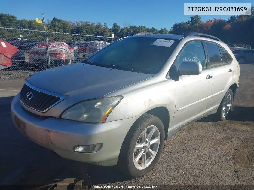 2009 Lexus Rx 350 VIN: 2T2GK31U79C081699 Lot: 40518724