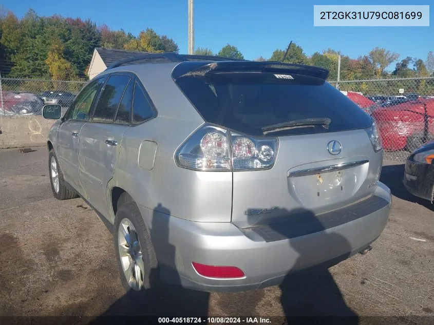 2009 Lexus Rx 350 VIN: 2T2GK31U79C081699 Lot: 40518724